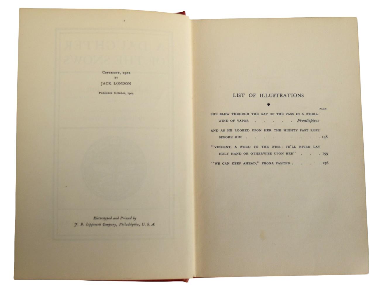 A Daughter of the Snows Hardcover - 1902 by Jack London 1st Edition
