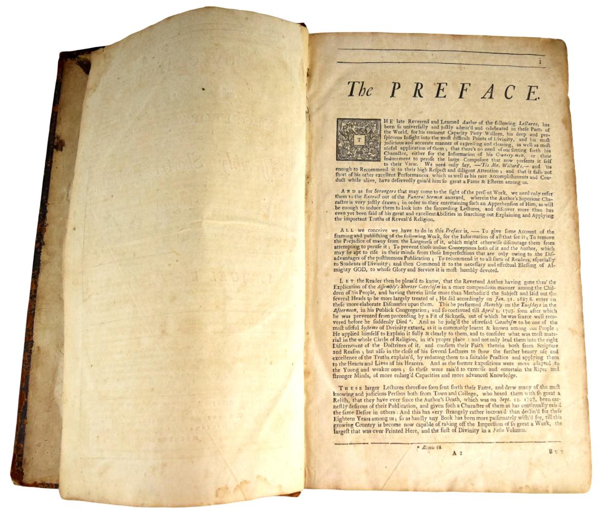 1726 Complete Body of Divinity by Samuel Willard 1st Edition