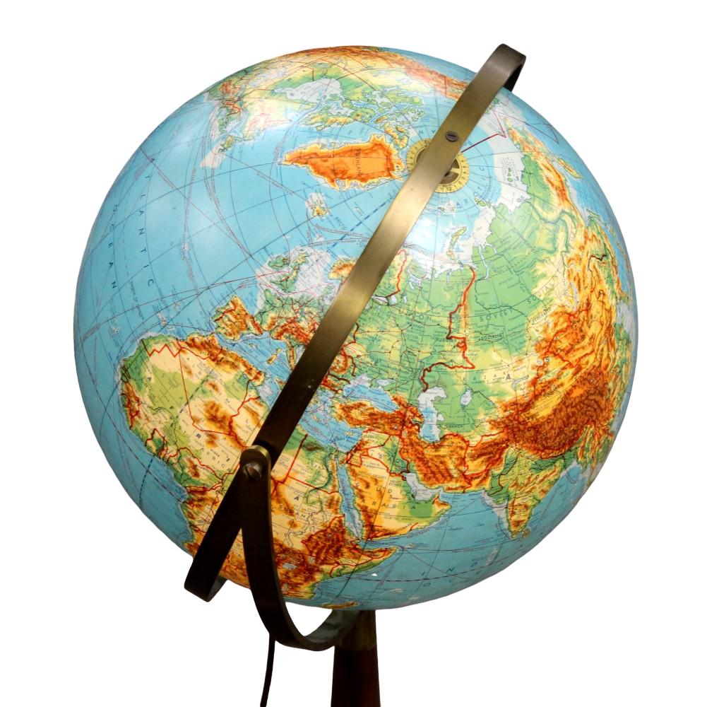 MCM Physigraphic Contour Relief Globe By Weber Costello Co