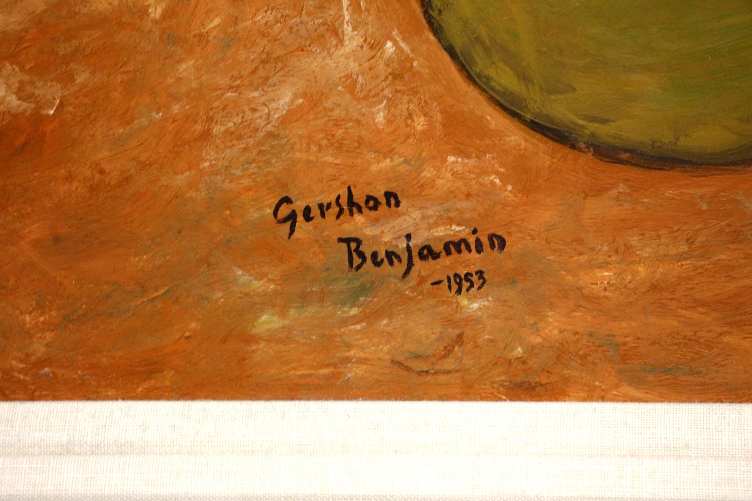 American Romanian Gershon Benjamin Irises In Vase Oil on Board