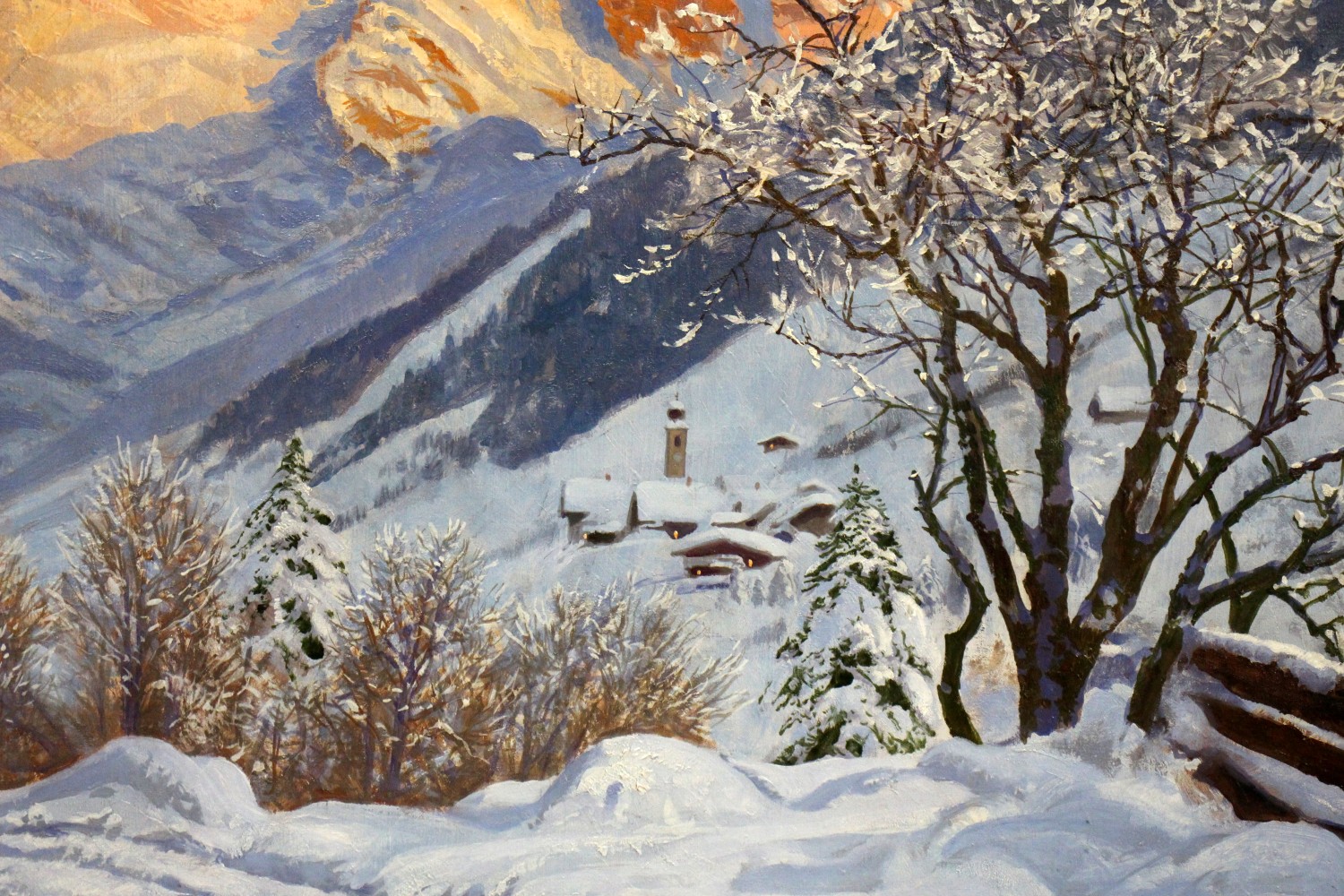 Austrian Alois Arnegger Oil On Canvas Landscape Painting