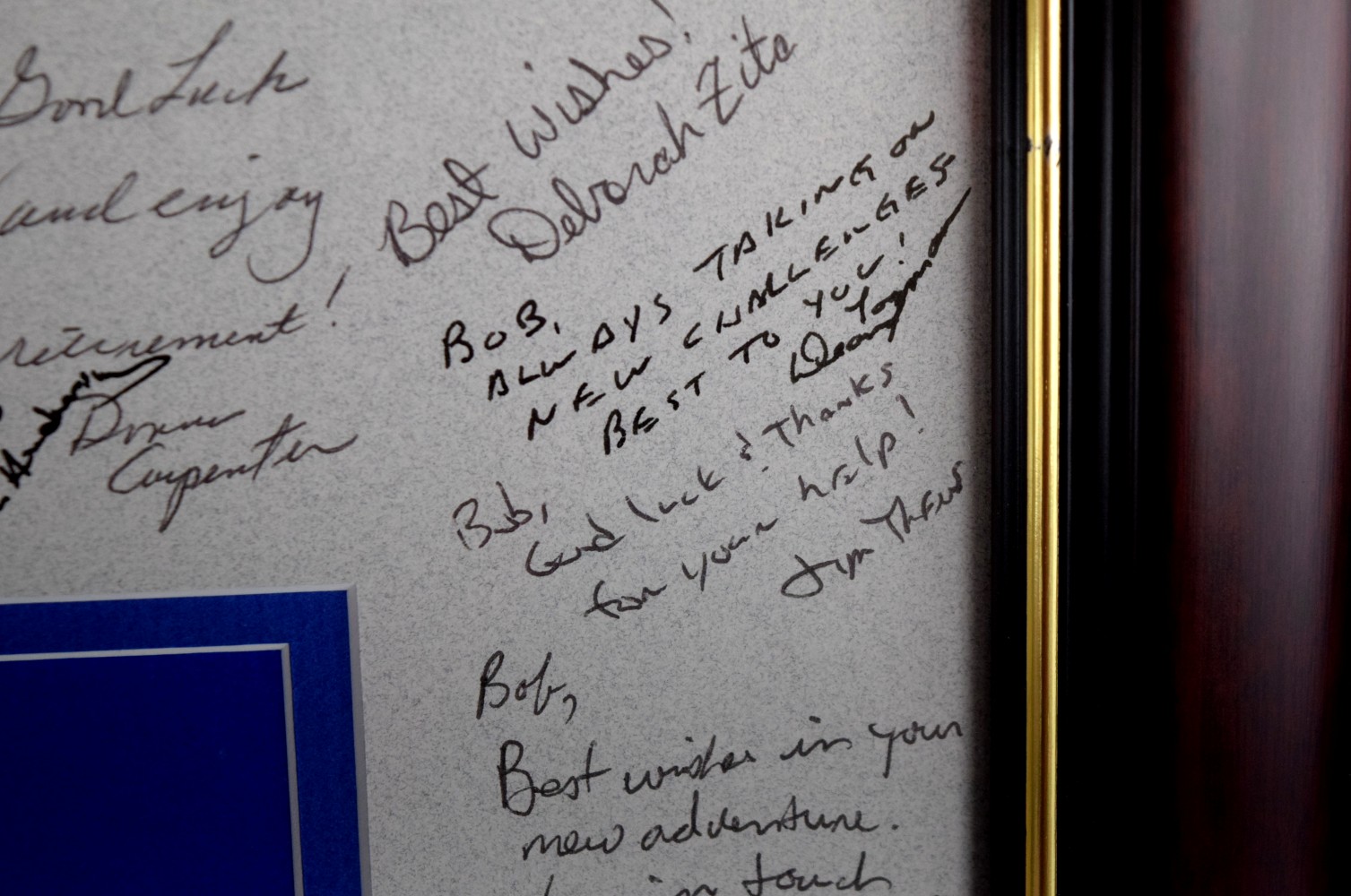 Robert S. Bell The Boeing Company Signed Retirement Plaque