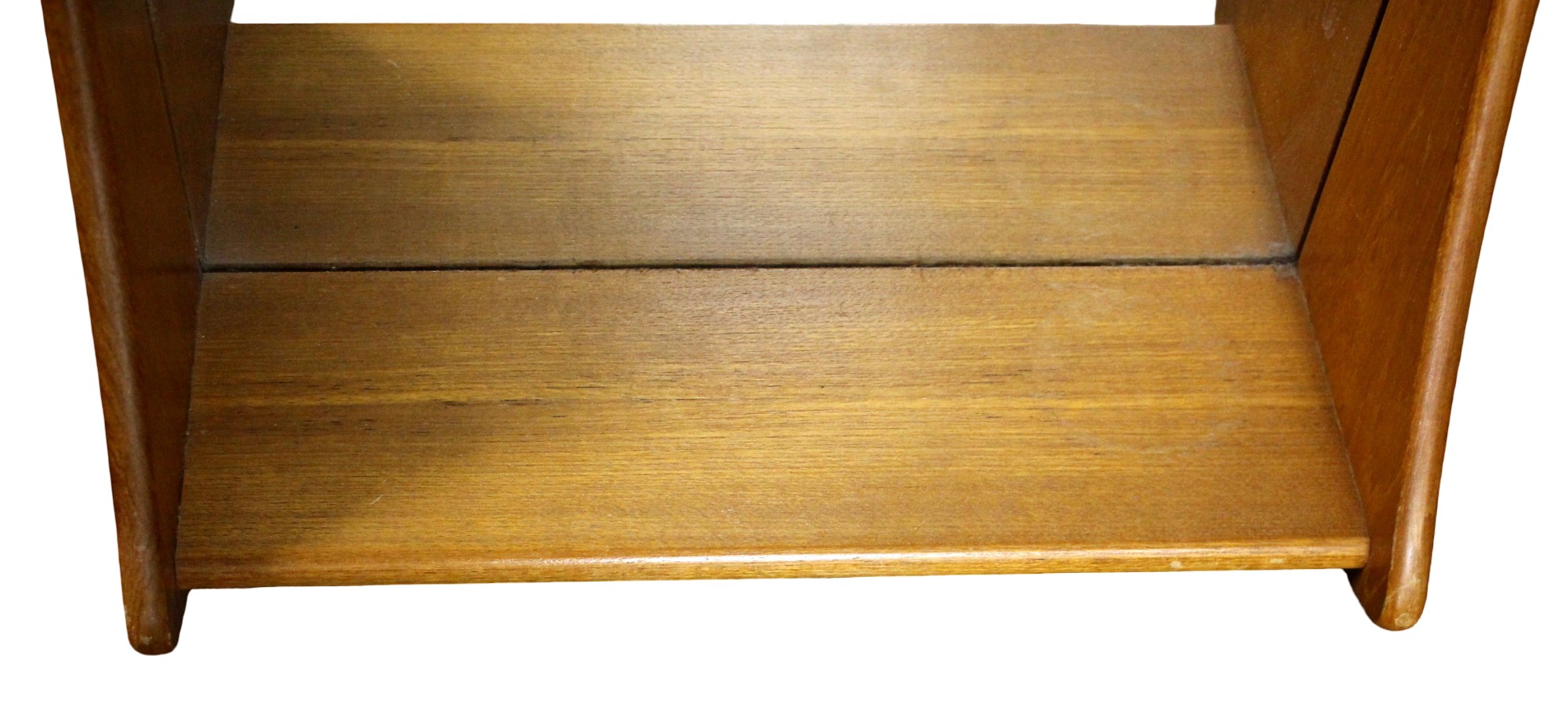 Jansen Spejle Mid Century Danish Teak Wall Hall Mirror with Shelf