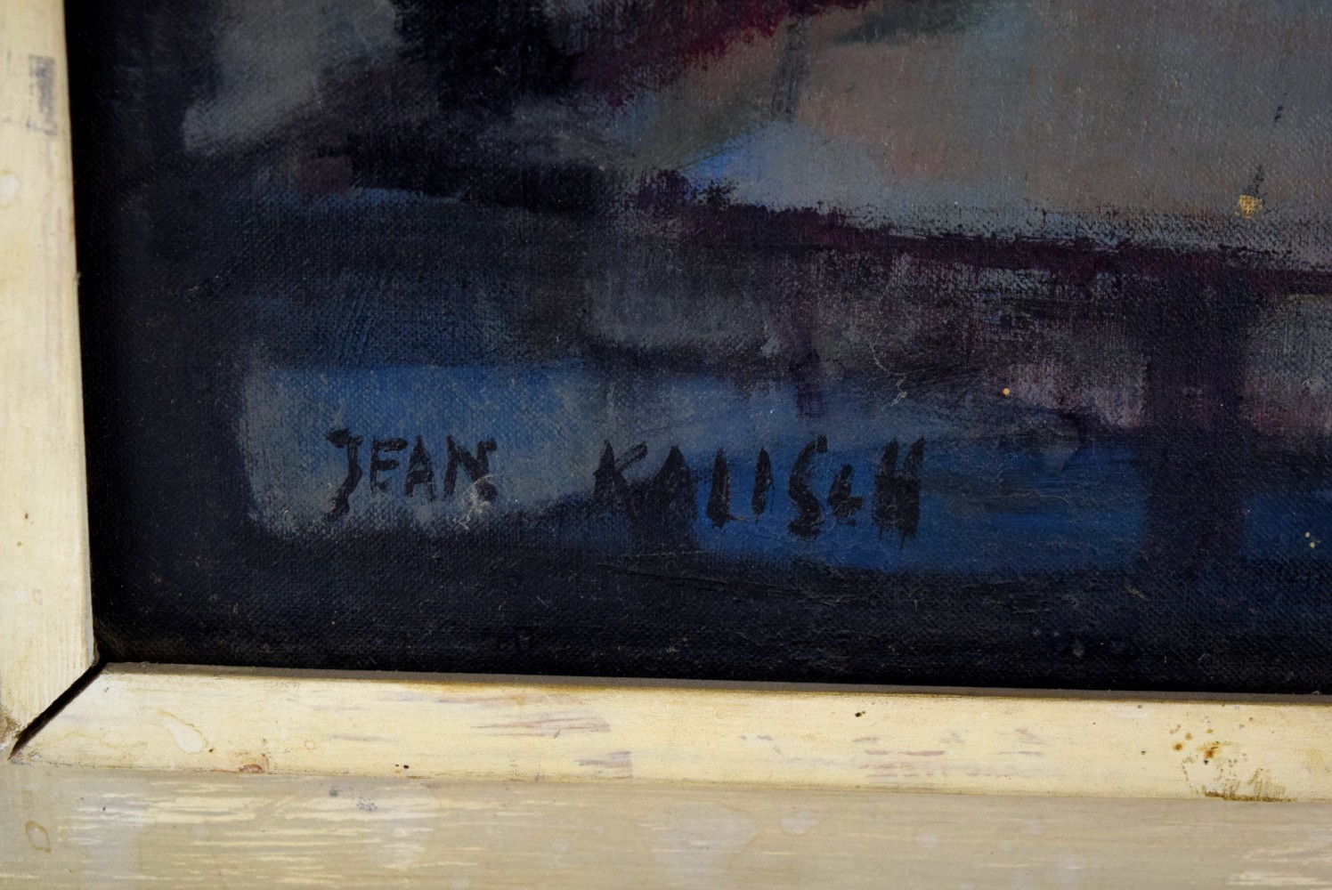 American/Japanese Jean Kalisch Market St San Francisco Cubist Painting
