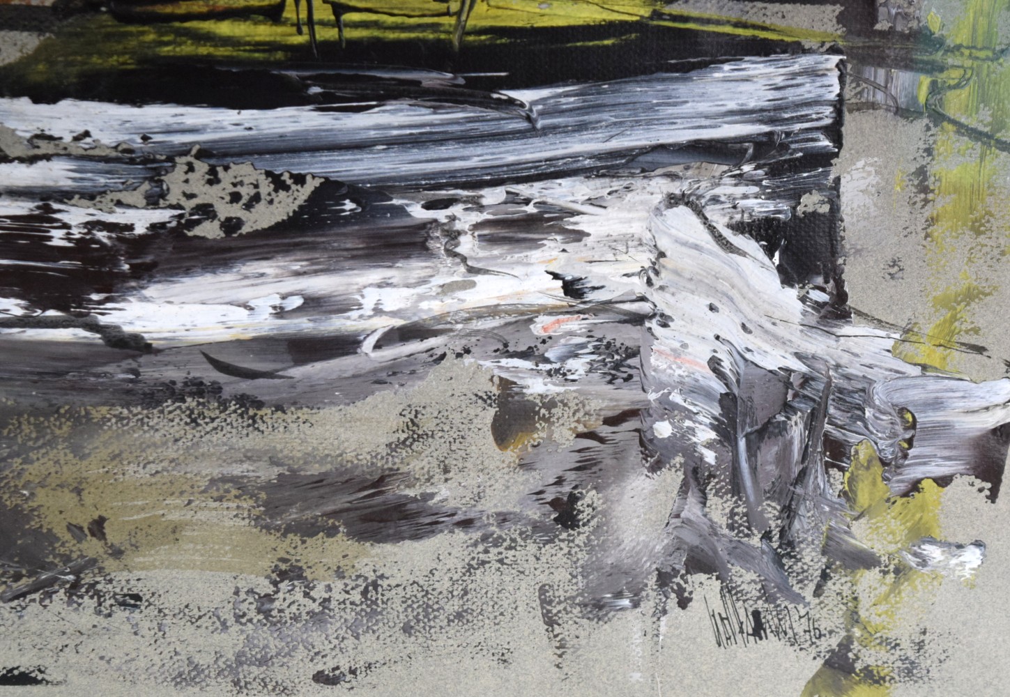 American Gino Hollander Marine Scene Mixed Media Painting