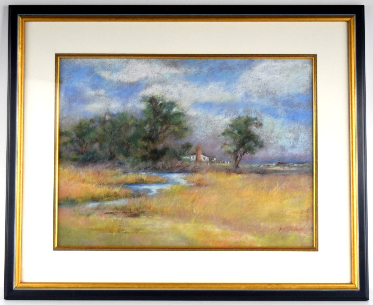 American School Impressionist Pastel By P.Cardell