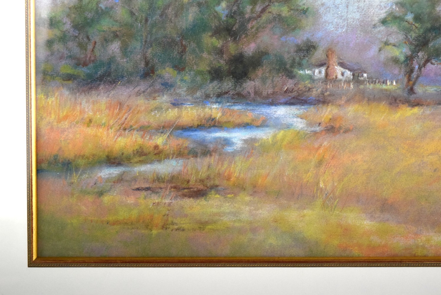 American School Impressionist Pastel By P.Cardell