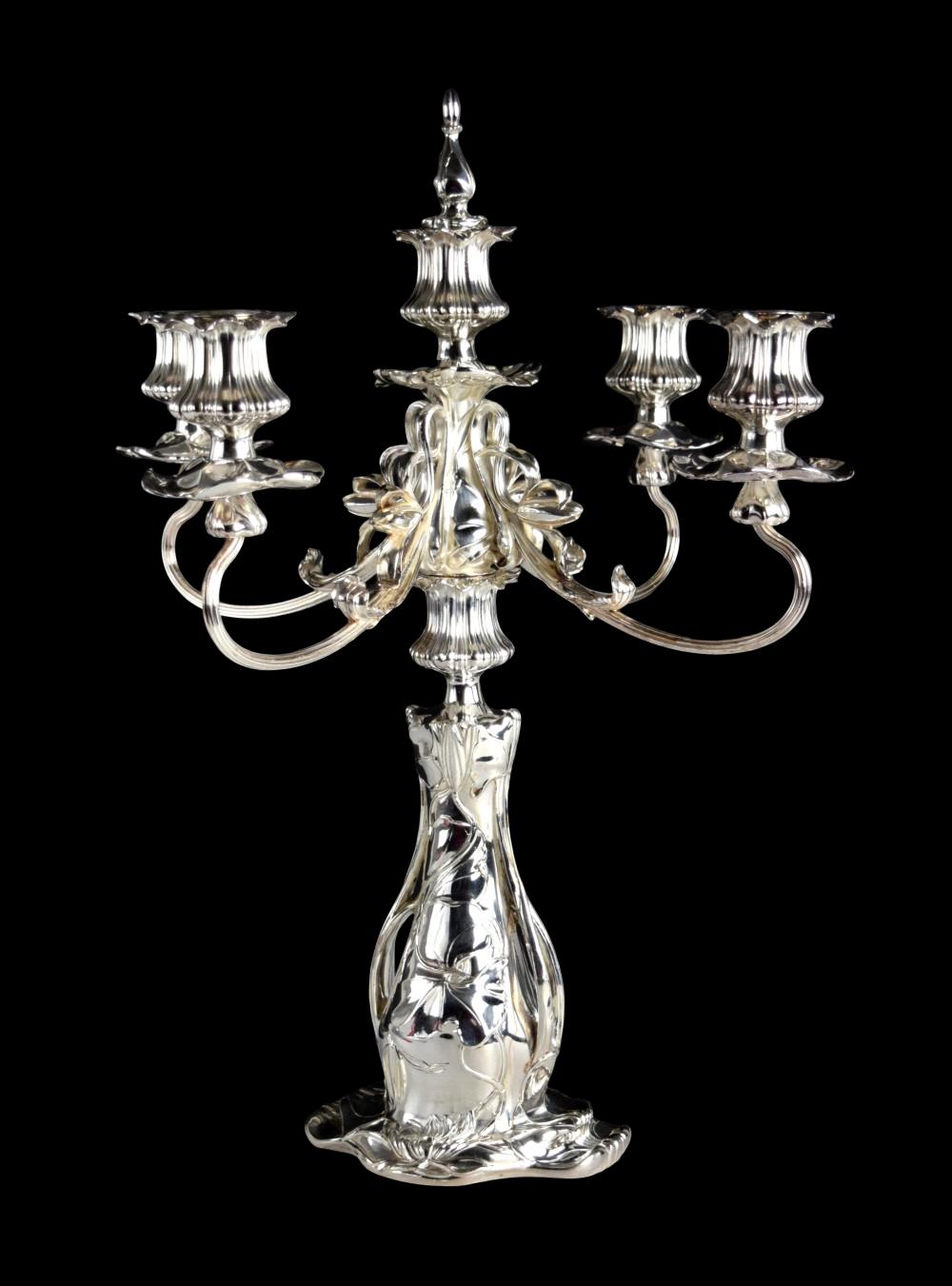 Art Nouveau PairPoint Candelabra Quadruple Plate