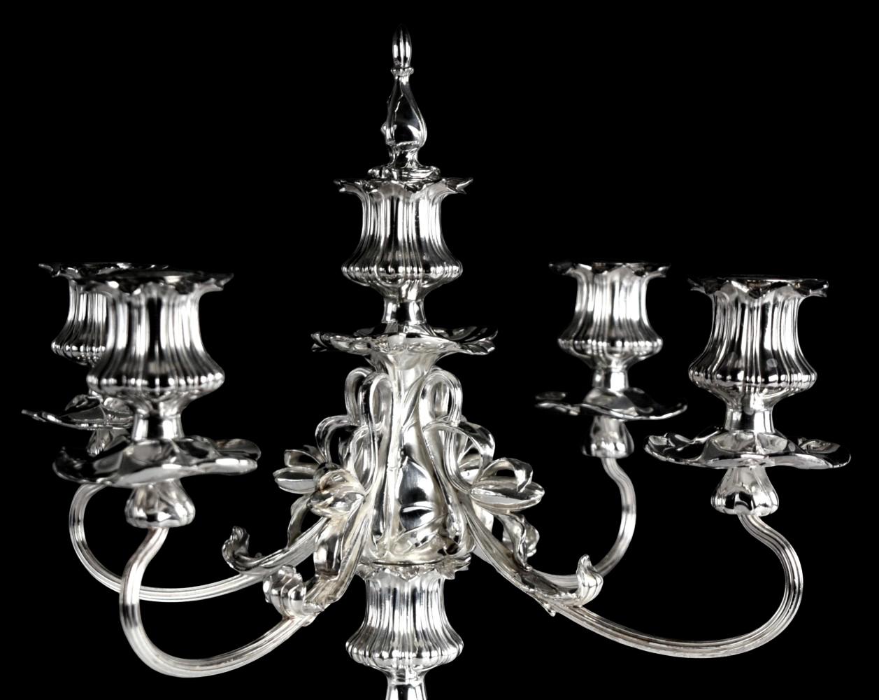 Art Nouveau PairPoint Candelabra Quadruple Plate