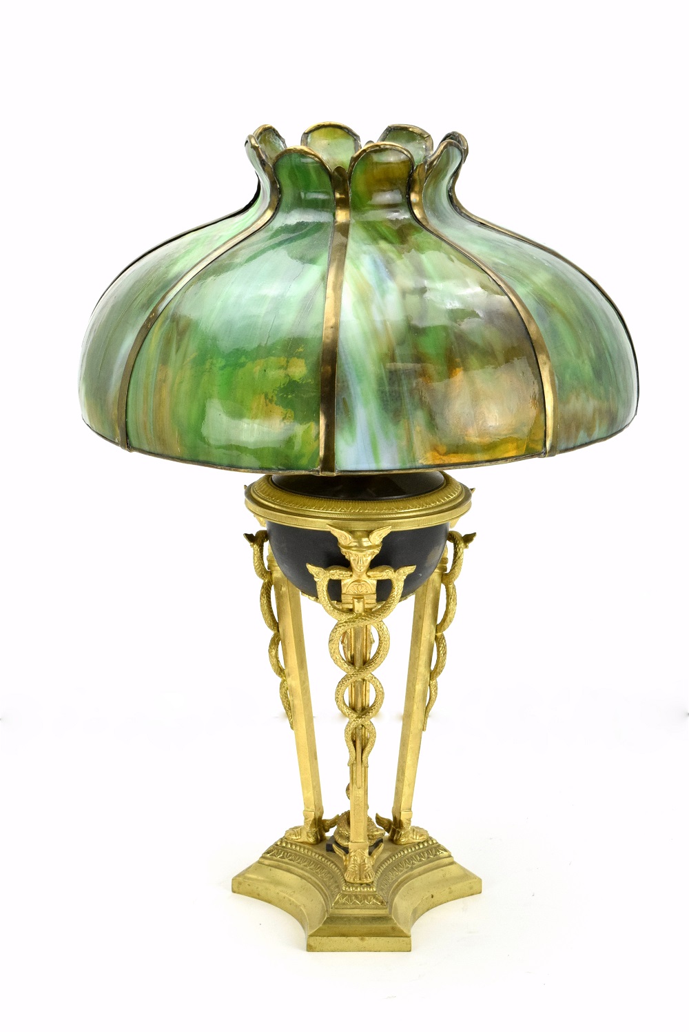EXCLUSIVE ANTIQUE MERCURY HERMES DORE BRONZE LAMP