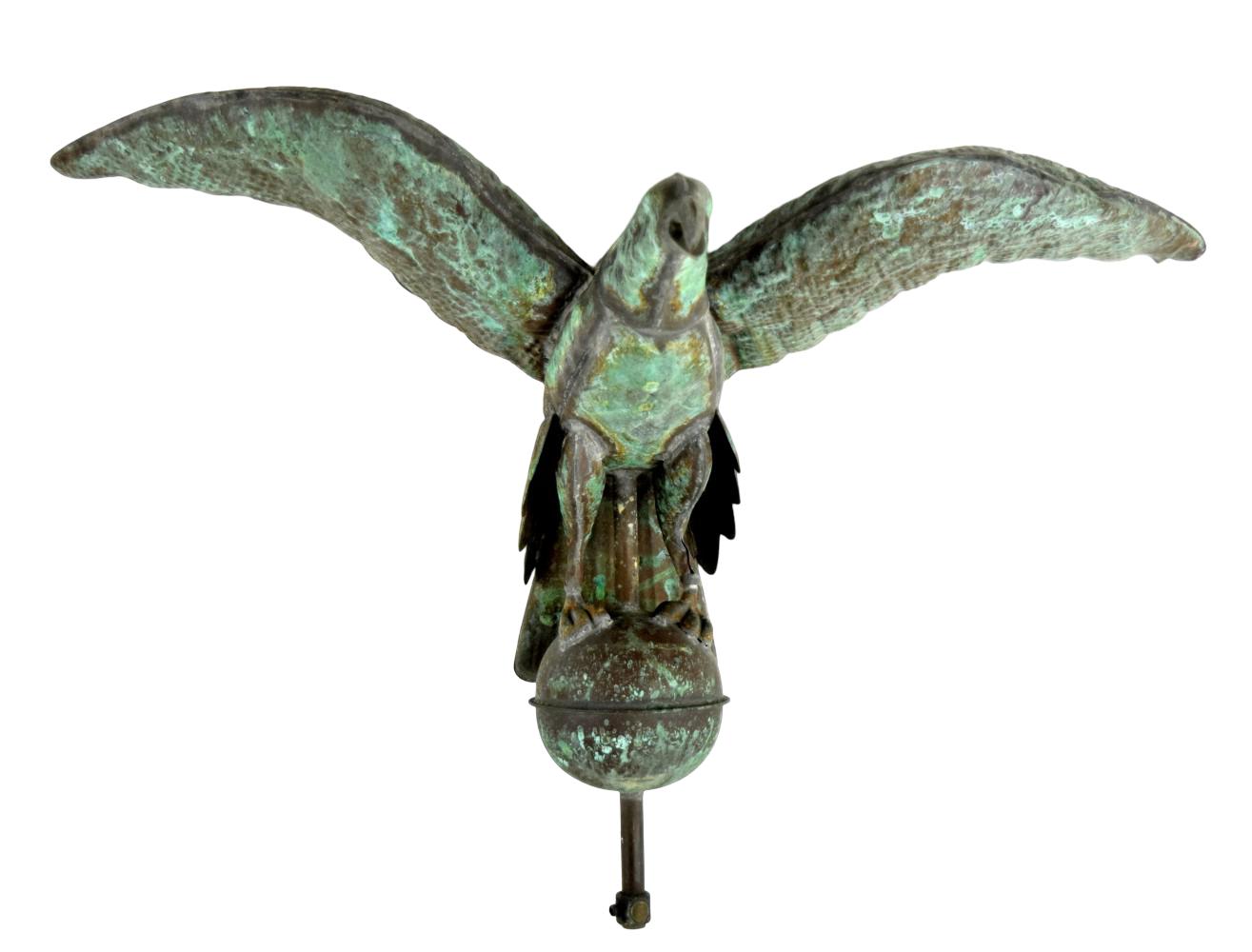 Magnificent 19th Century Solid Copper Eagle Weathervane