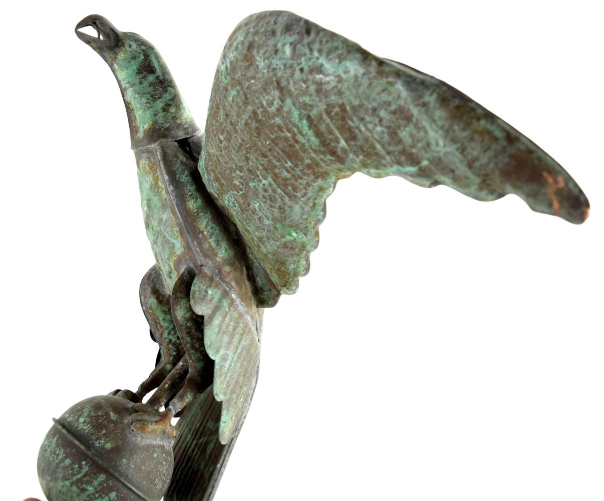 Magnificent 19th Century Solid Copper Eagle Weathervane