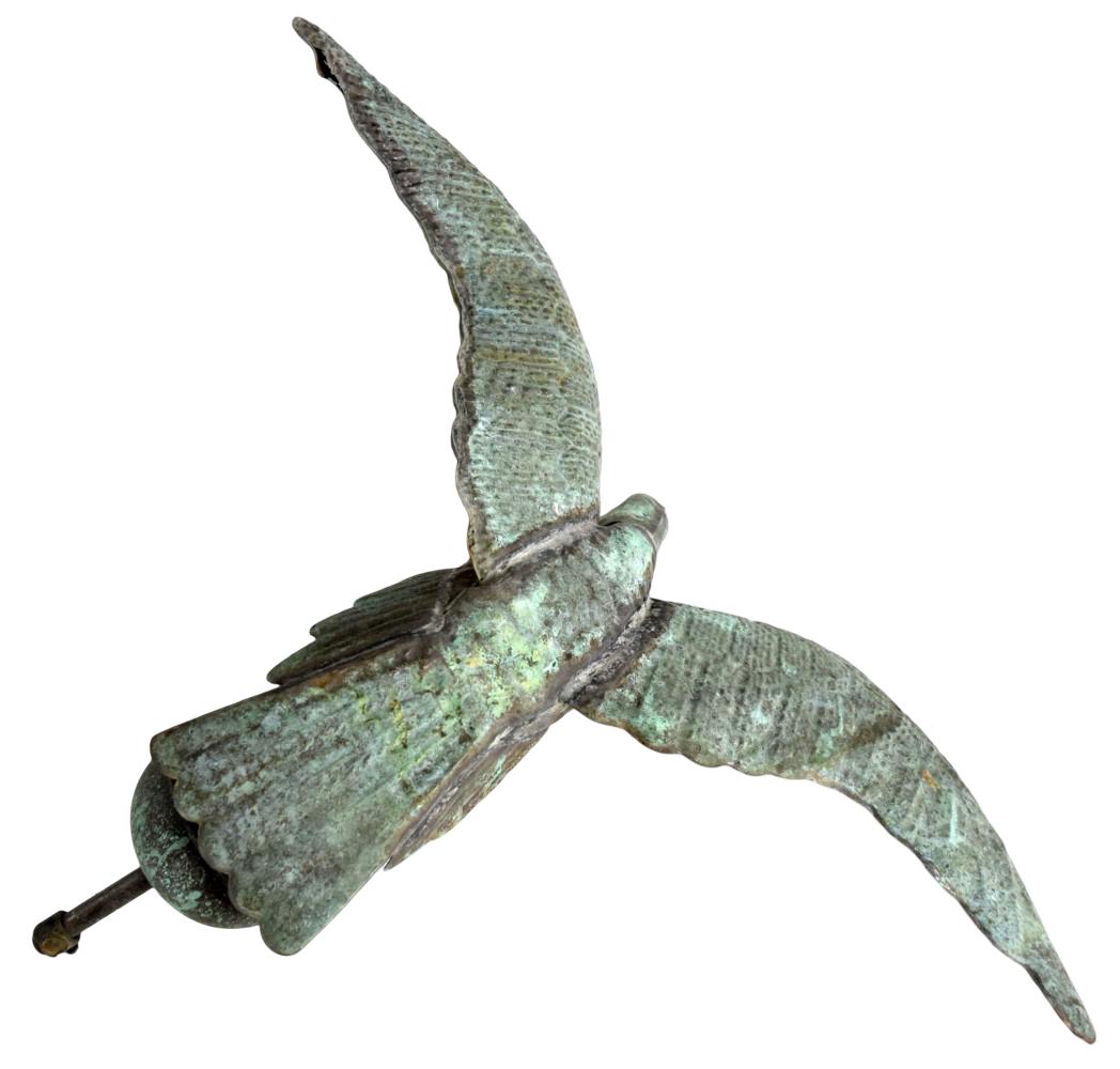 Magnificent 19th Century Solid Copper Eagle Weathervane