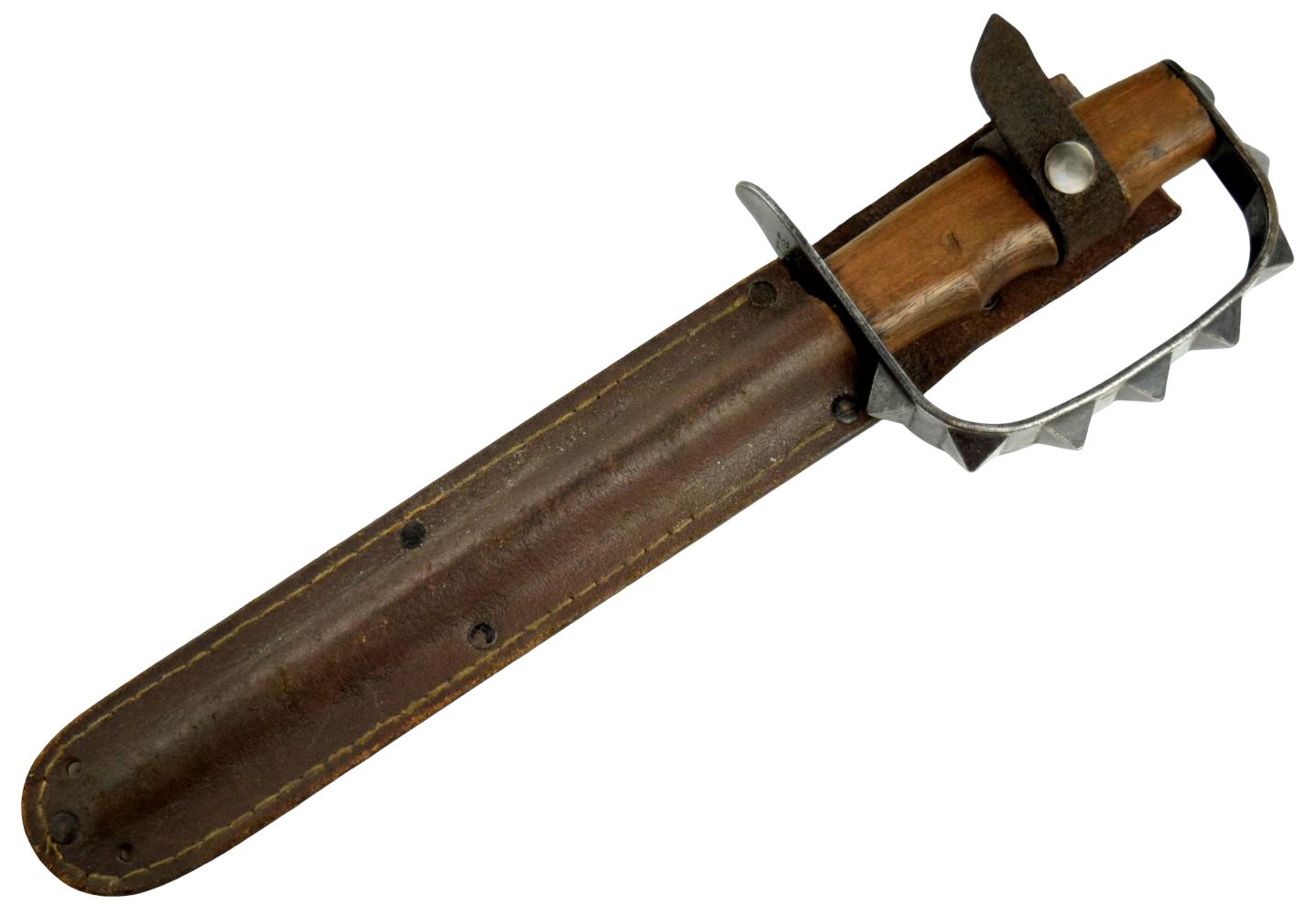 Rare 1917 WWI US Trench Knife ~ Eight Knobs-Original Scabbard