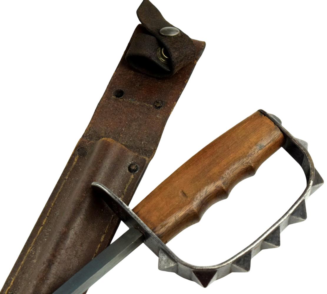 Rare 1917 WWI US Trench Knife ~ Eight Knobs-Original Scabbard
