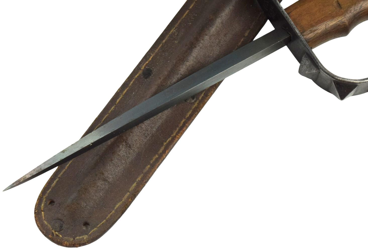 Rare 1917 WWI US Trench Knife ~ Eight Knobs-Original Scabbard