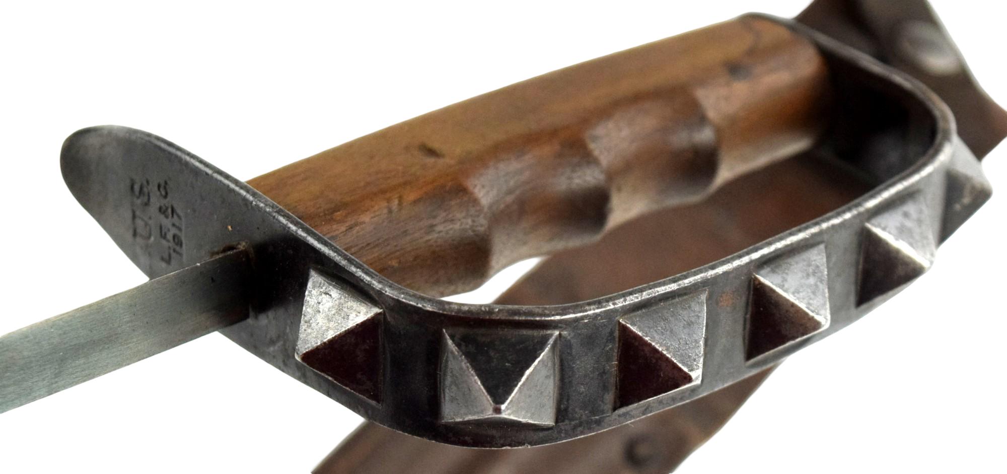 Rare 1917 WWI US Trench Knife ~ Eight Knobs-Original Scabbard
