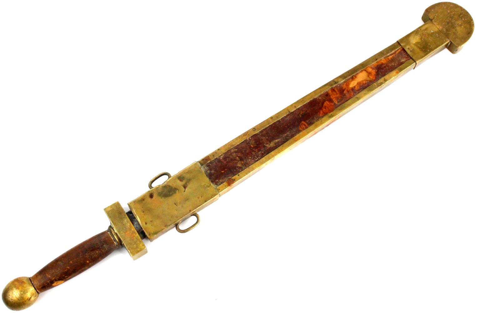 Scarce Antique French Military Academy Cadet Sword in Gladius Style, Possibly Napoleonic or Later, Maker Marked.