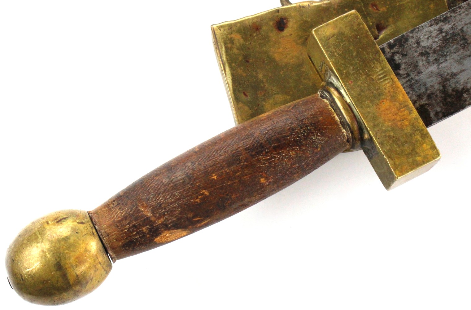 Scarce Antique French Military Academy Cadet Sword in Gladius Style, Possibly Napoleonic or Later, Maker Marked.