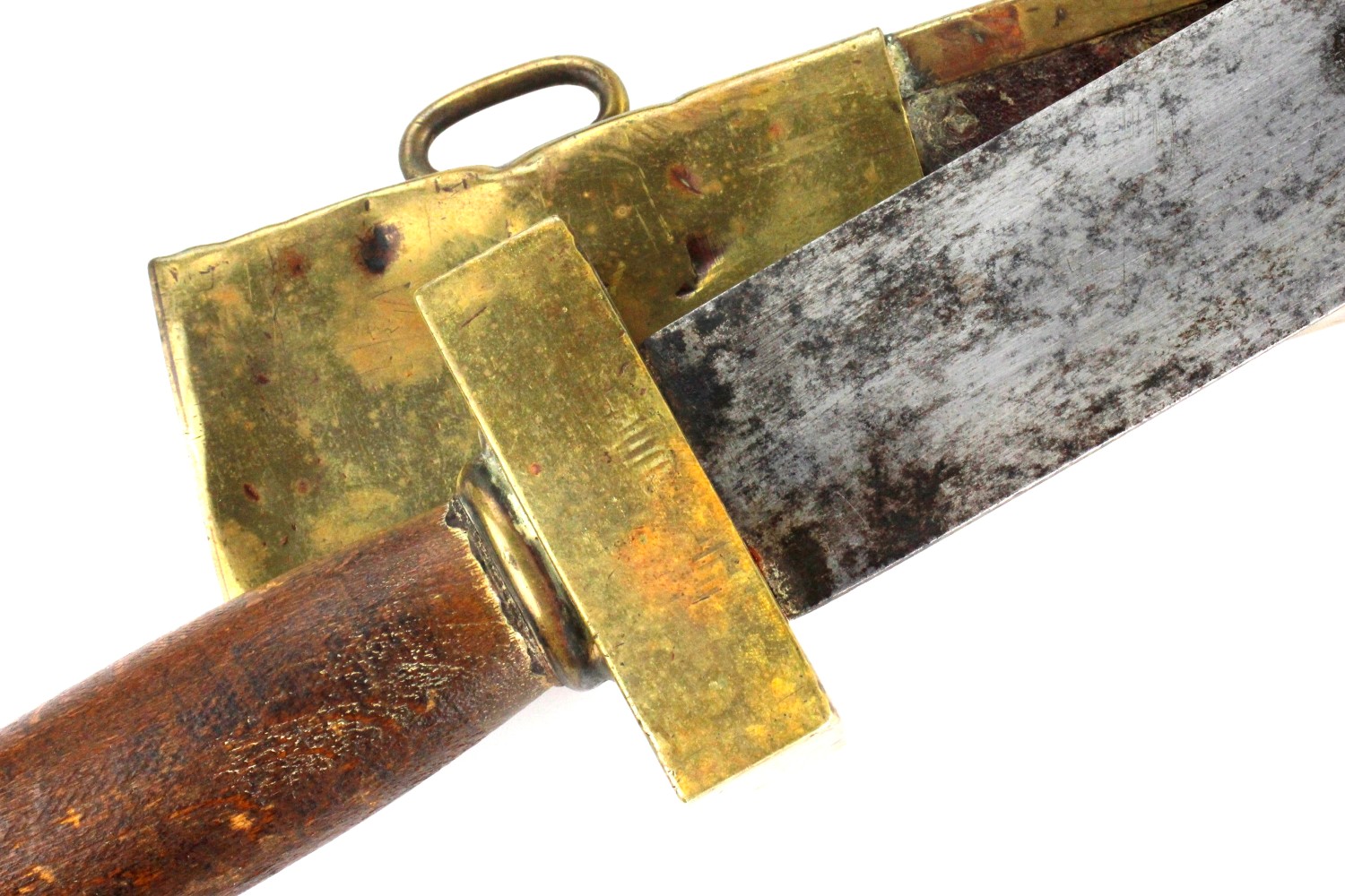 Scarce Antique French Military Academy Cadet Sword in Gladius Style, Possibly Napoleonic or Later, Maker Marked.