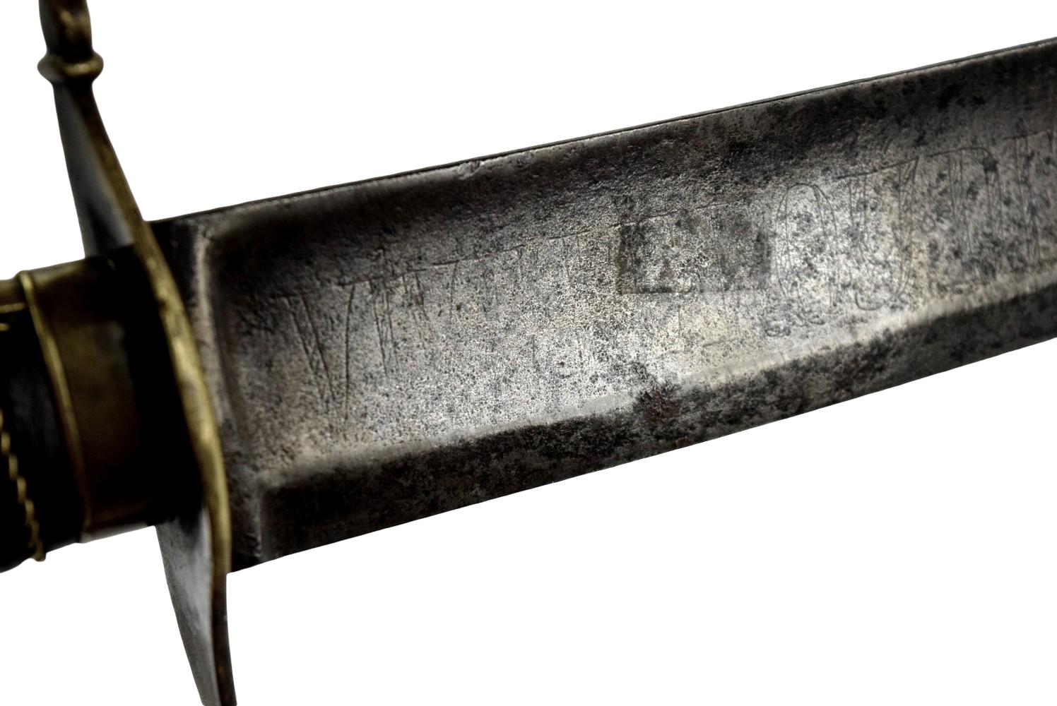 Rare Napoleonic M1767 French Grenadier hanger sword Vive Le Roy