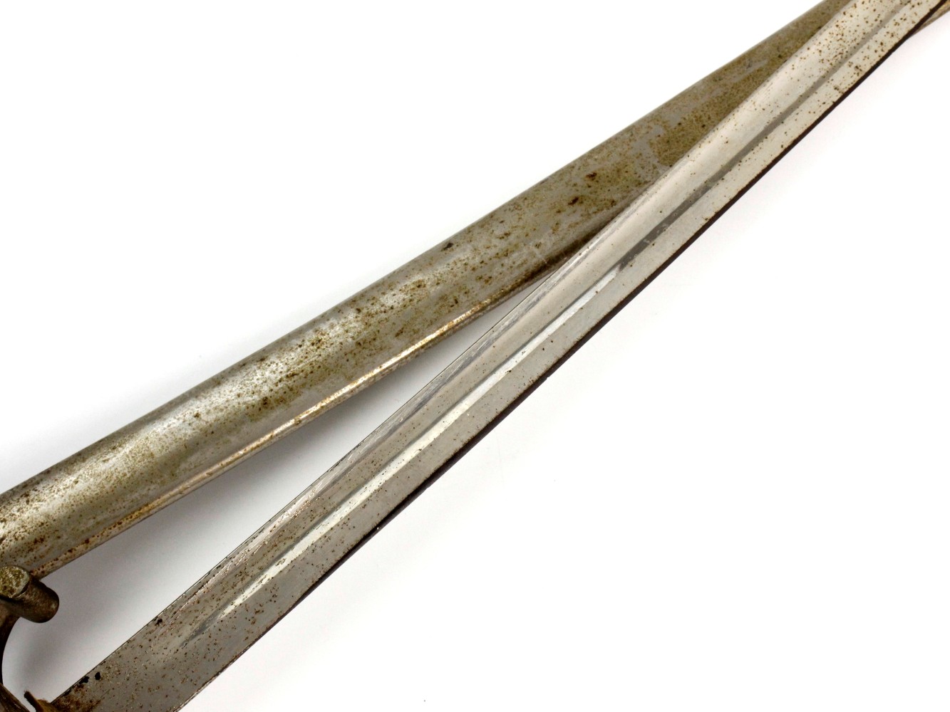 Antique Austro-Hungarian Infantry Officer's Saber by Carl Eickhorn, Solingen, Germany, with Steel Scabbard