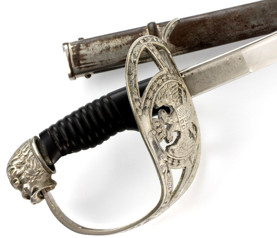 Rare Antique 19th C. to WW I Serbian or Yugoslavian Officer's Sword, German Made.