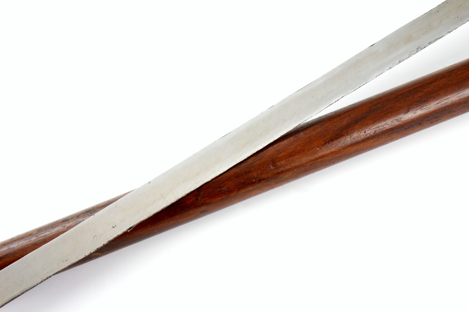 Antique Sword Cane Walking Stick with Carved Bone Mounts, Probably 19th C.