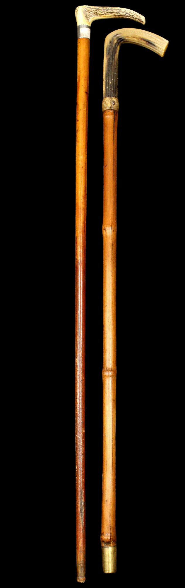 Two Antique Walking Canes Sticks