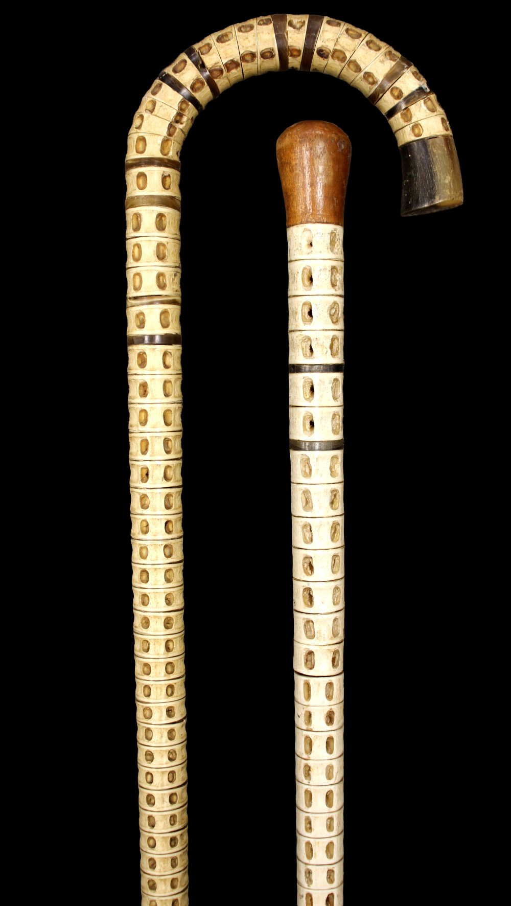 Lot of Two Nicely Decorated Canes Walking Sticks