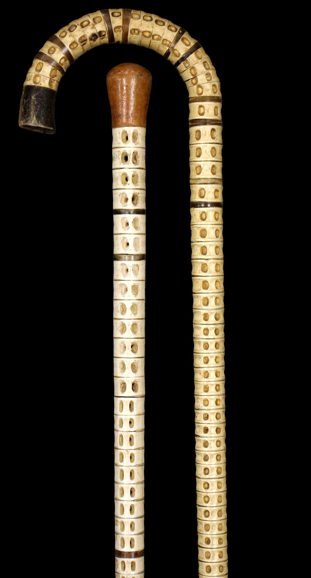Lot of Two Nicely Decorated Canes Walking Sticks
