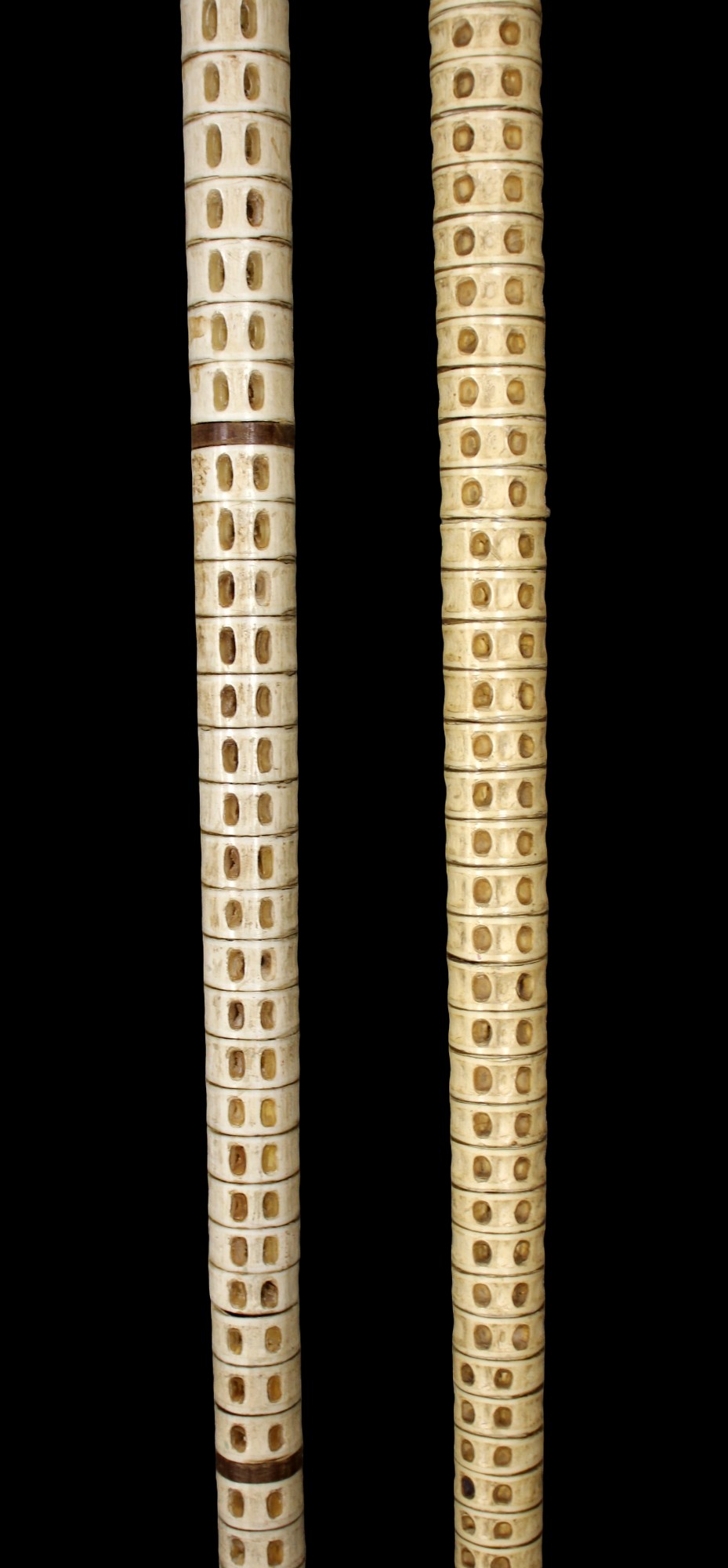 Lot of Two Nicely Decorated Canes Walking Sticks