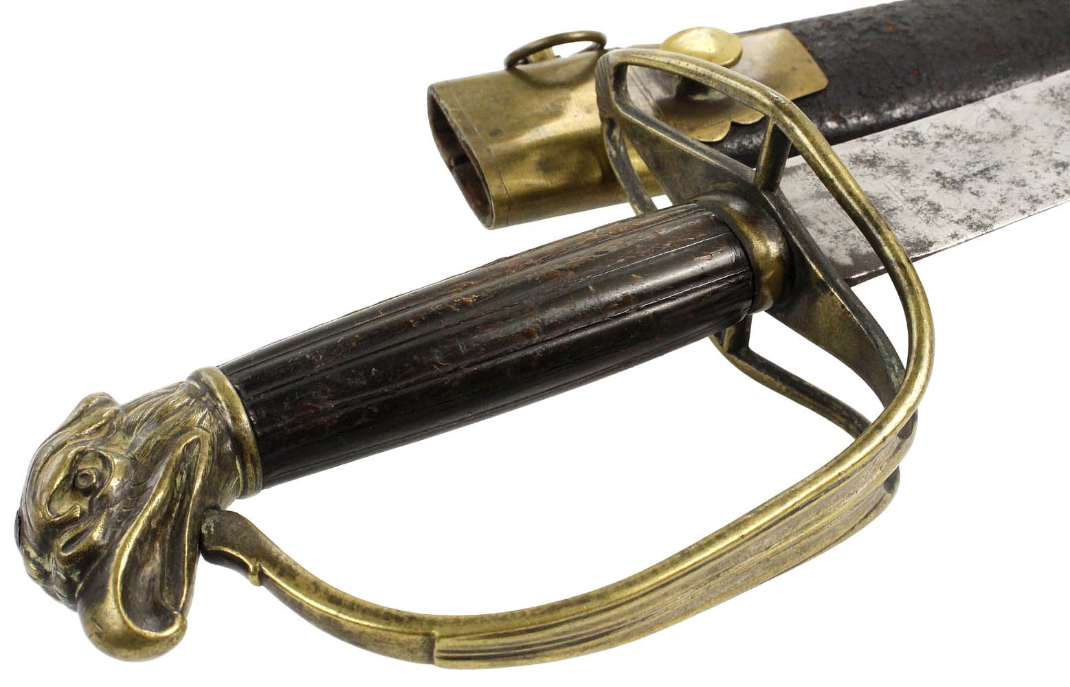 Very Good pre American Civil War US Officers Eagle Head Sword with Etched Blade & Rare Complete Original Scabbard.
