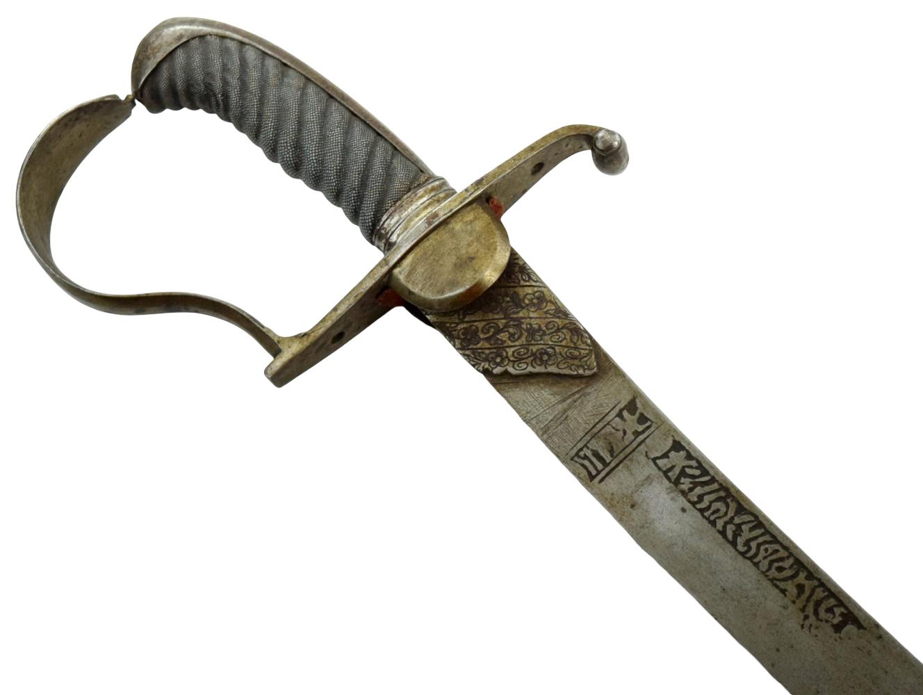 19th-century Ethiopian Gurade saber sword with Inscription
