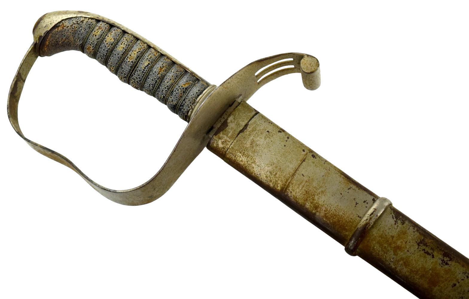 WWI Period Austrian Heavy Cavalry Sword with Scabbard ~ Marked Blade