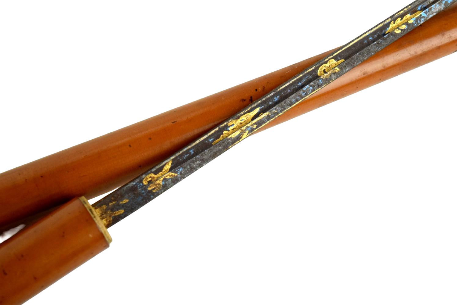 Antique 19th C. Continental Sword Cane with Nice Blade
