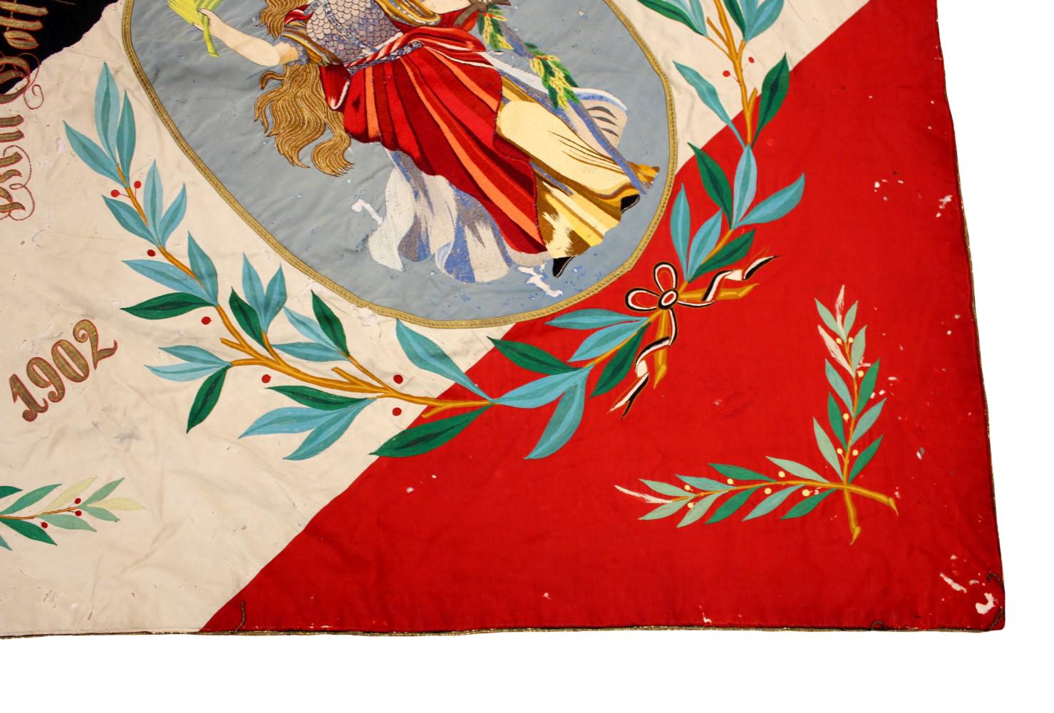 Original Imperial German Pre-WWI Franco-Prussian War Veterans Association Banner ~ Embroidery