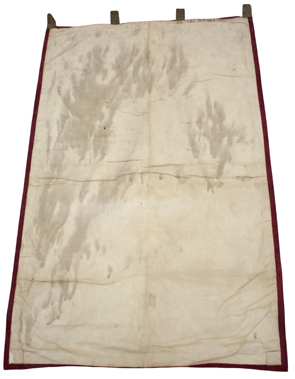 Exceptional Austro-Hungarian Imperial Veterans Association Embroidered Ceremonial Banner with Double-Headed Eagle