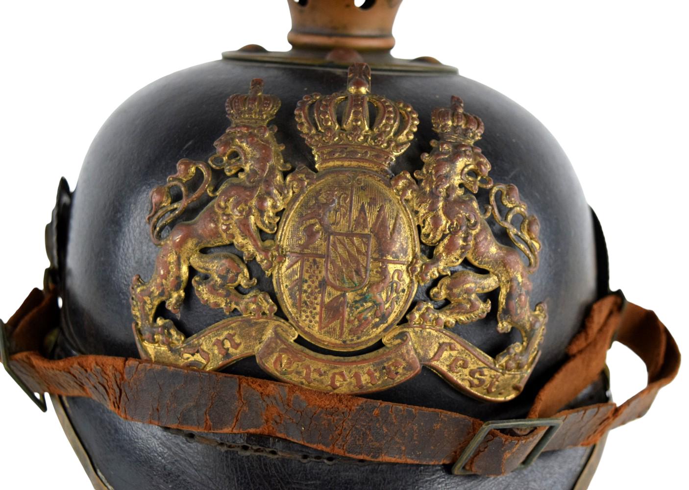 Imperial German WWI Bavarian M1895 Pickelhaube infantry helmet
