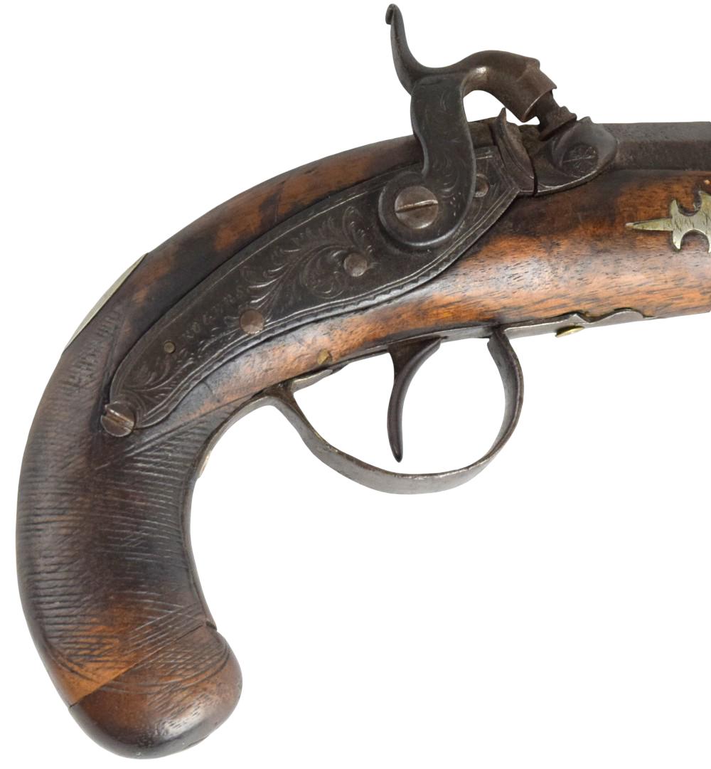 ENGLISH PERCUSSION PISTOL LONDON CA.1840s