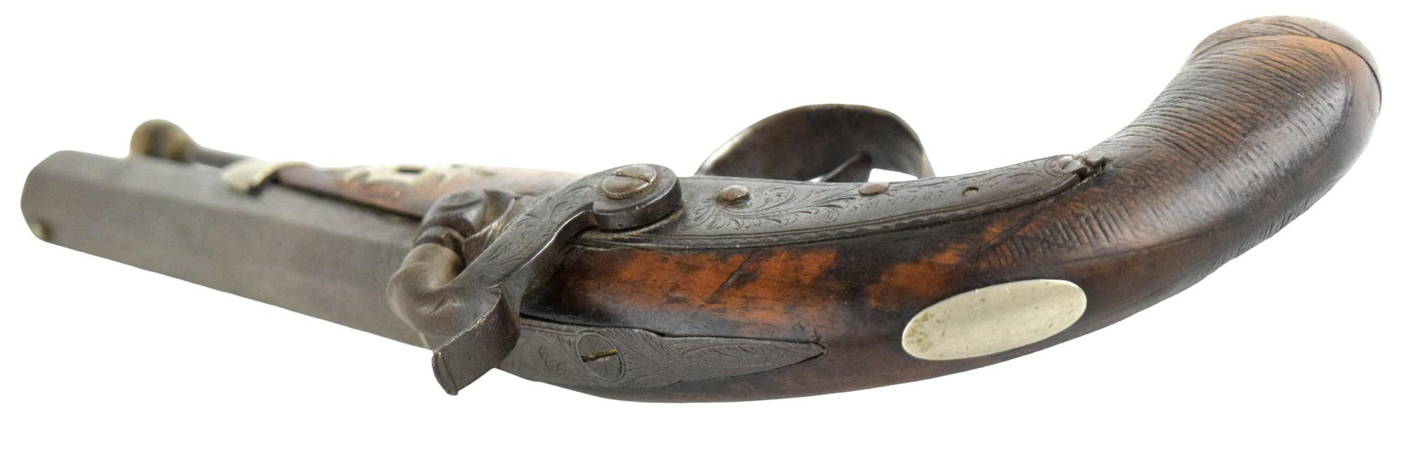 ENGLISH PERCUSSION PISTOL LONDON CA.1840s