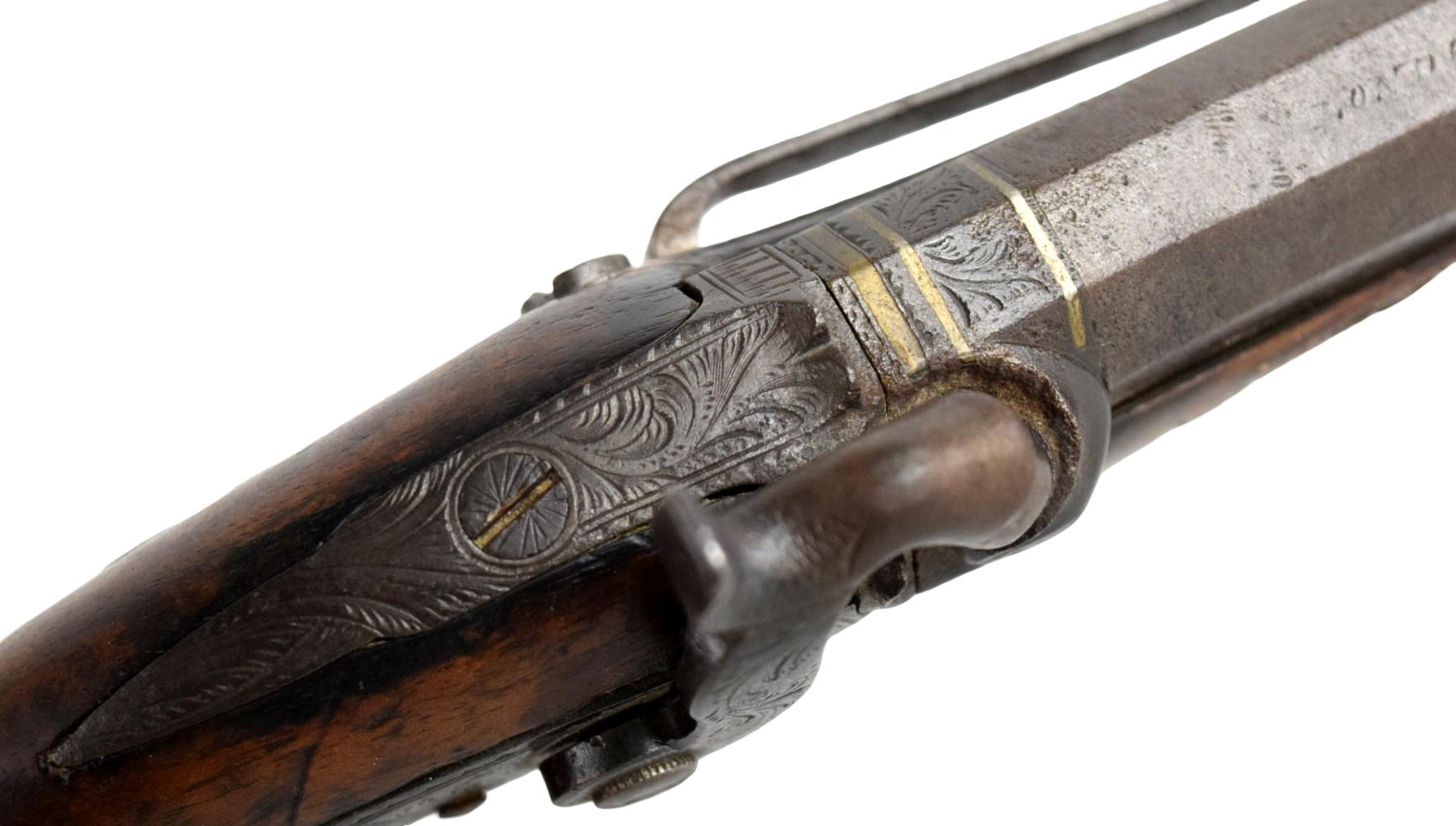 ENGLISH PERCUSSION PISTOL LONDON CA.1840s