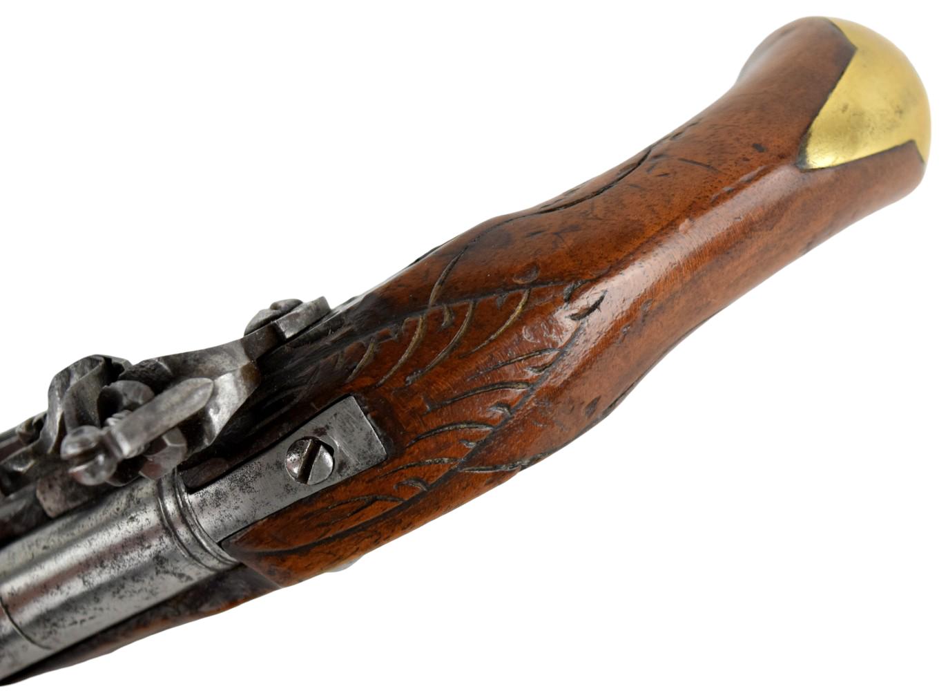 English Cannon Barrel Flintlock Traveling Pistol c.1770's