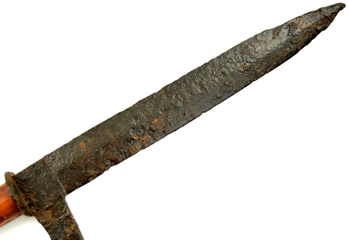 Rare American Civil War Relic Battlefield Pickup Confederate Army Georgia Pike with Later Wood Haft.