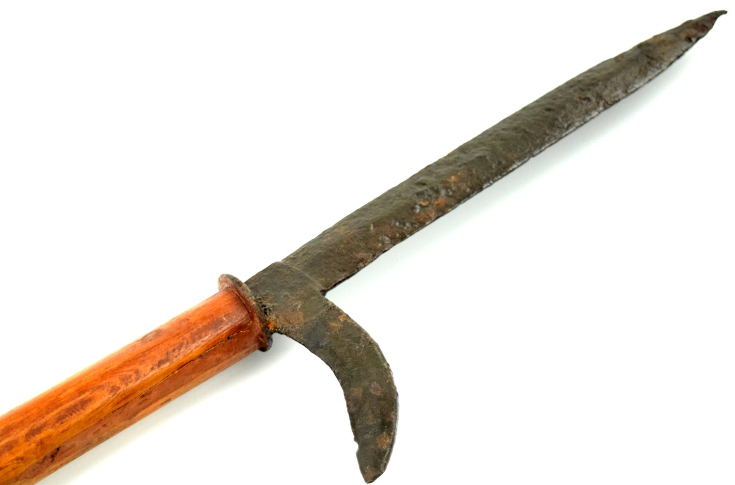 Rare American Civil War Relic Battlefield Pickup Confederate Army Georgia Pike with Later Wood Haft.