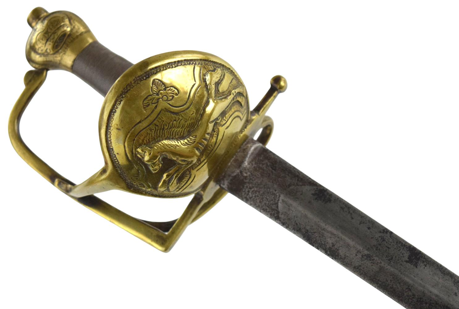 British 18th Century Infantry Officer's Spadroon Sword, circa 1780â1800 ~ Possible used during American Revolution