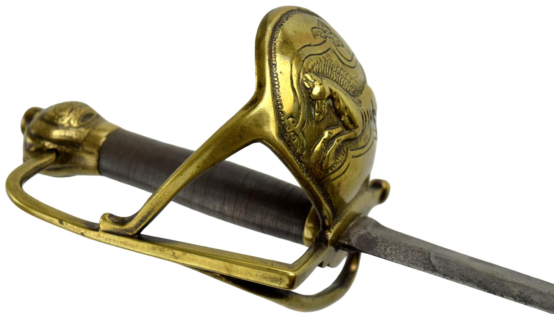 British 18th Century Infantry Officer's Spadroon Sword, circa 1780â1800 ~ Possible used during American Revolution