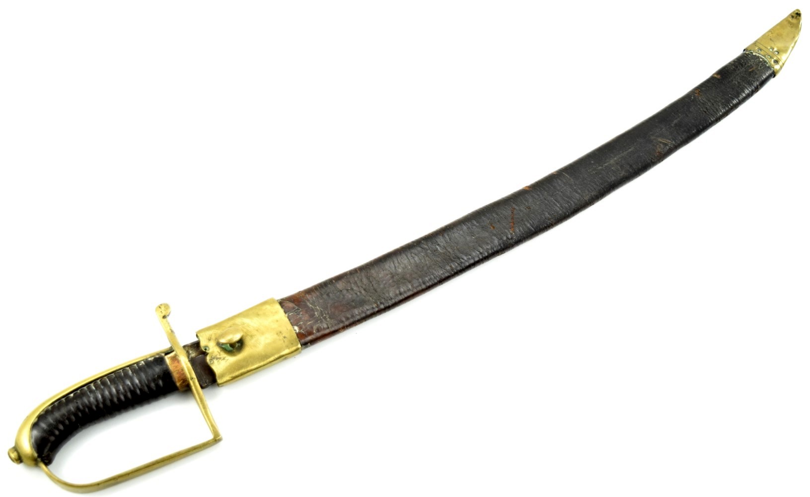Interesting 1794 Dated Bavarian Sidearm Sword with Unusual Engraved Blade & Original Scabbard.