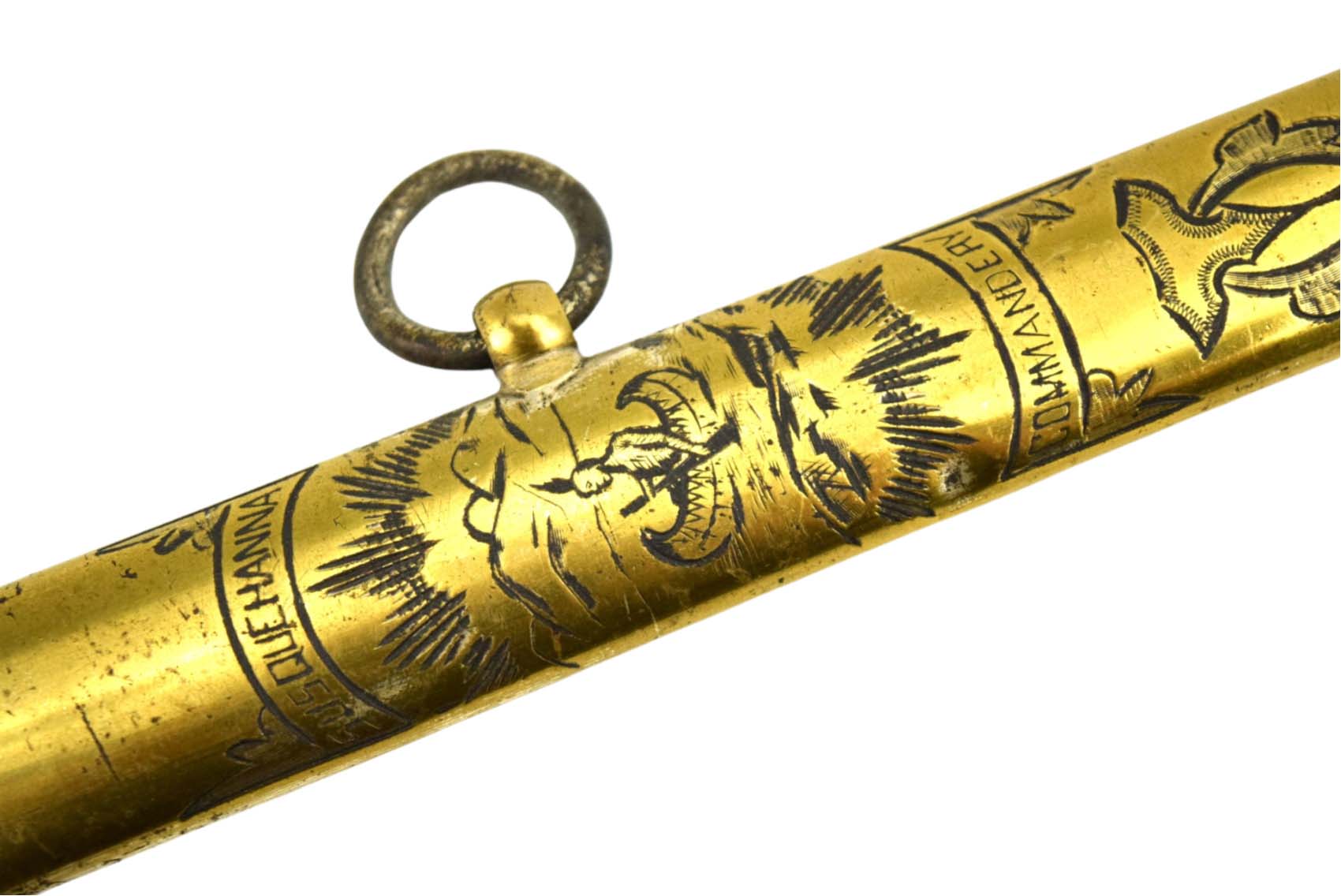 Unusual US Civil War Militia Sword with Decorated Scabbard