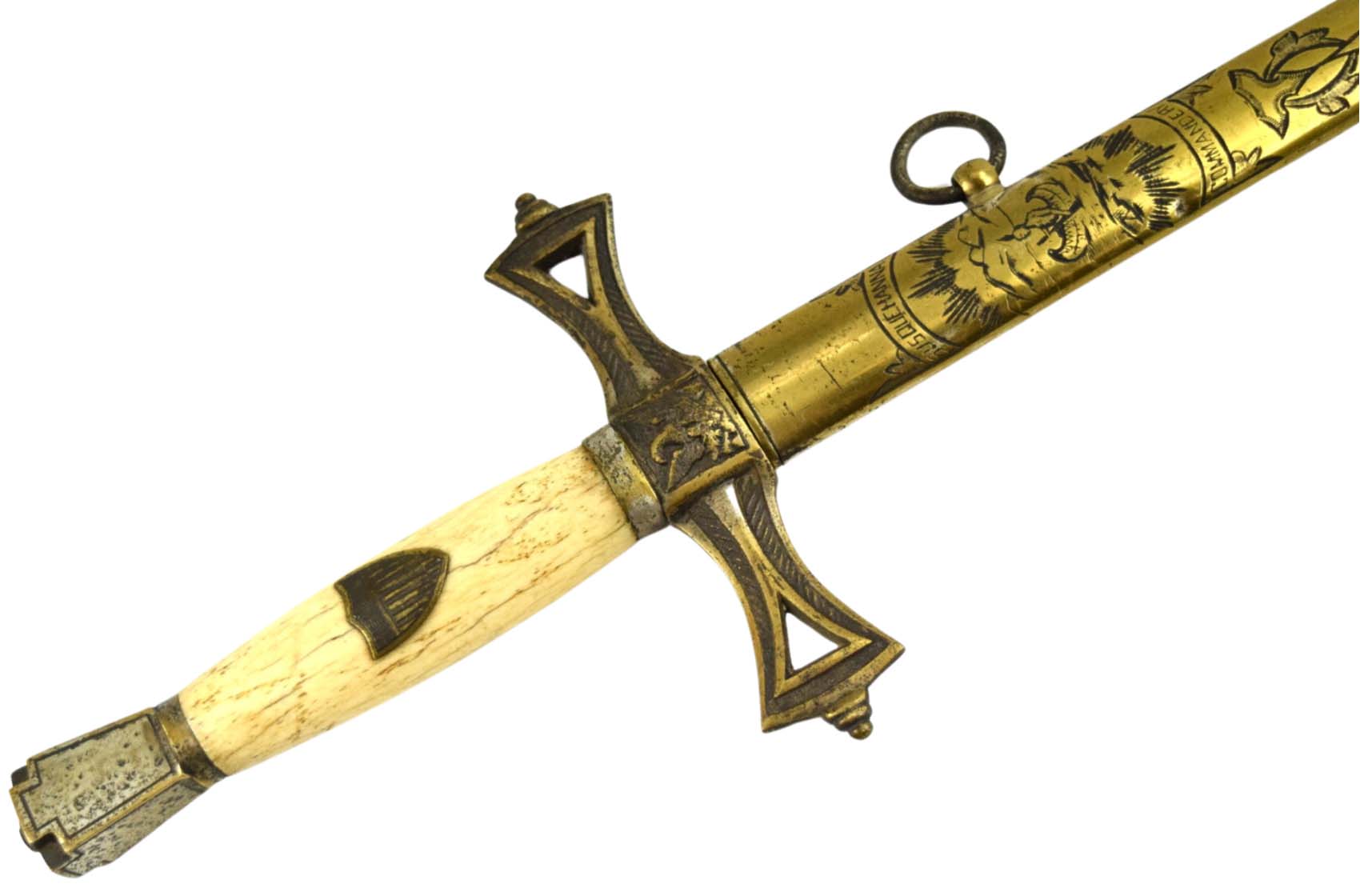 Unusual US Civil War Militia Sword with Decorated Scabbard